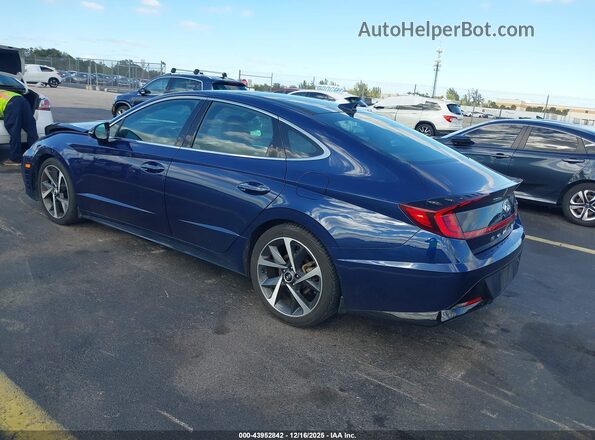 5NPEJ4J27NH142060 2022 HYUNDAI SONATA Blue Հետևի ձախ