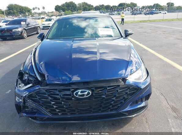 5NPEJ4J27NH142060 2022 HYUNDAI SONATA Blue Սարքավորումների վահանակի տեսք
