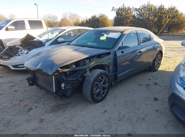 5NPEL4JA2MH066294 2021 HYUNDAI SONATA Gray Vista tres cuartos delantera izquierda