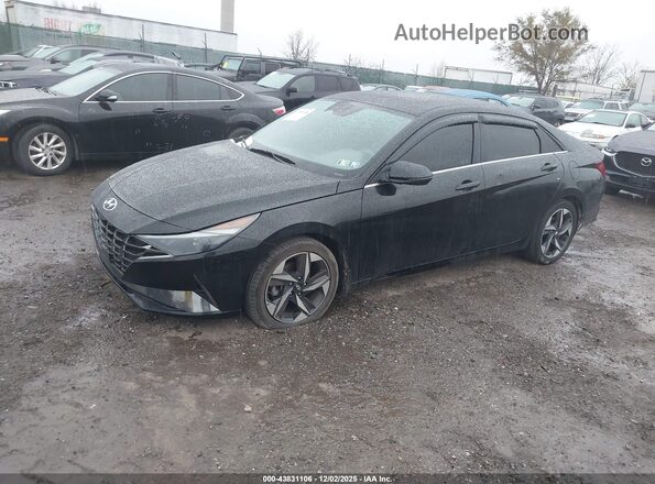5NPLN4AG4NH075313 2022 HYUNDAI ELANTRA Черный Передняя левая четверть