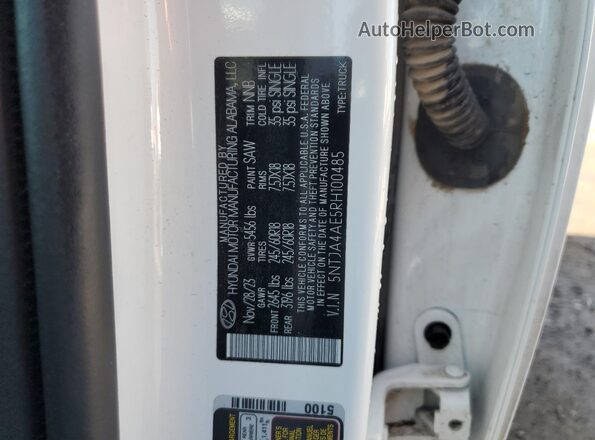 5NTJA4AE5RH100485 2024 HYUNDAI SANTA White Vista del compartimento del motor