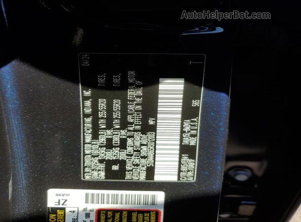 5TDAAAB65RS012003 2024 LEXUS TX Синий Вид наклейки с VIN-кодом