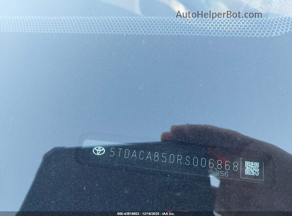 5TDACAB50RS006868 2024 TOYOTA LIMITED Red Շարժիչի բաժամունքի տեսք