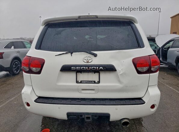 5TDBY5G10JS158737 2018 TOYOTA SEQUOIA White უკანა ხედი