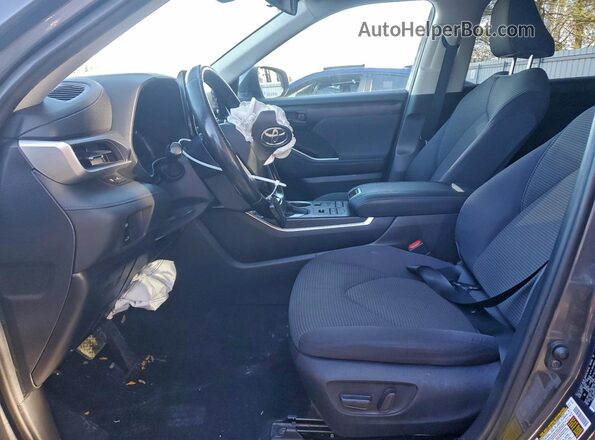 5TDBZRBH2LS003313 2020 TOYOTA HIGHLANDER Gray Widok wnętrza z przodu
