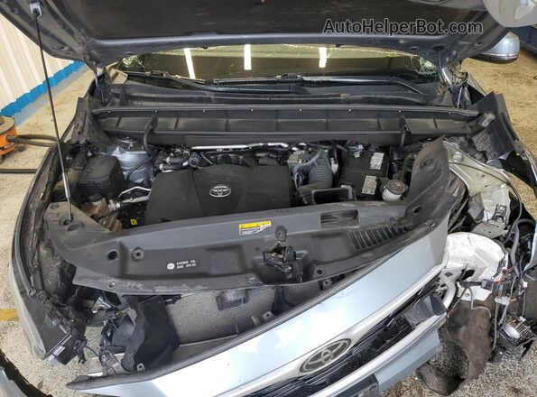 5TDBZRBH4NS237097 2022 TOYOTA HIGHLANDER Blue Widok komory silnika