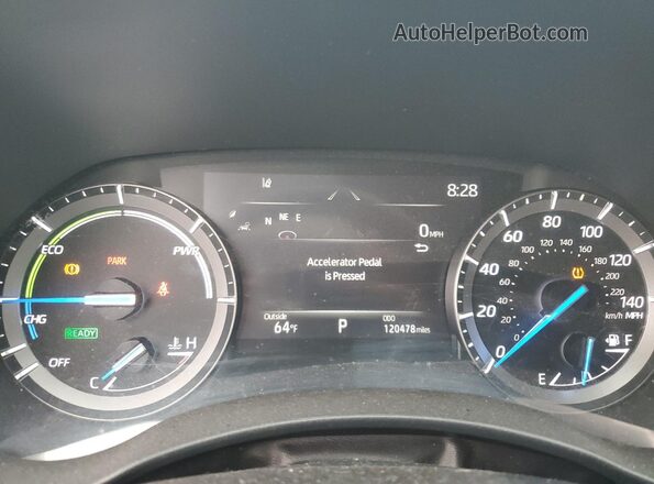 5TDDBRCH8MS520077 2021 TOYOTA LIMITED Silver Instrument cluster view