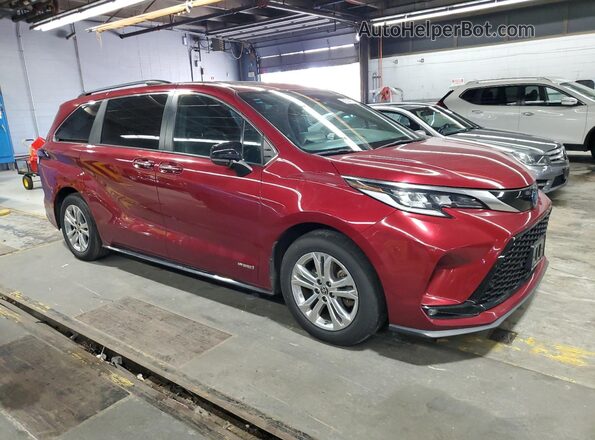 5TDDSKFC7MS006342 2021 TOYOTA SIENNA Red Front right