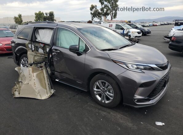 5TDDSKFC9MS031940 2021 TOYOTA SIENNA Gray Front right
