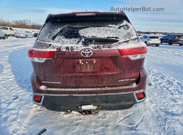 5TDDZRFH4JS490983 2018 TOYOTA LIMITED Burgundy 