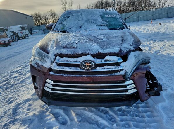5TDDZRFH4JS490983 2018 TOYOTA LIMITED Burgundy 