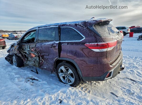 5TDDZRFH4JS490983 2018 TOYOTA LIMITED Burgundy 