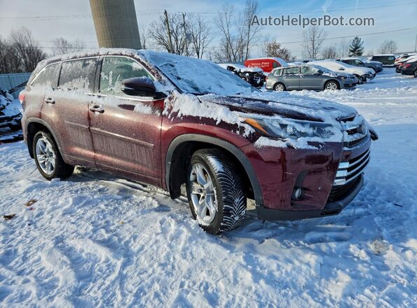 5TDDZRFH4JS490983 2018 TOYOTA LIMITED Burgundy 