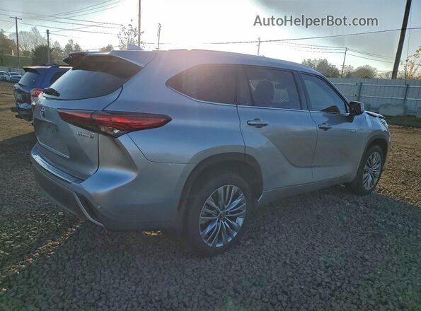 5TDEBRCH2MS064355 2021 TOYOTA HIGHLANDER HYBRID Серый Задняя правая четверть