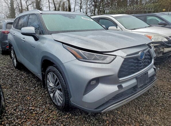 5TDEBRCH2MS064355 2021 TOYOTA HIGHLANDER HYBRID Серый Передняя правая четверть