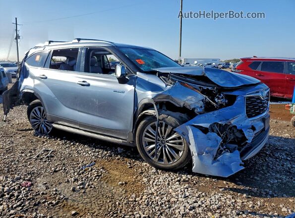 5TDFARAHXMS010988 2021 TOYOTA HIGHLANDER HYBRID Silver Delantero derecho