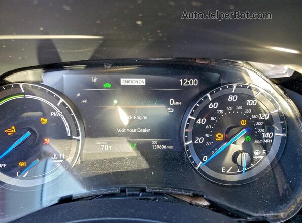 5TDFARAHXMS010988 2021 TOYOTA HIGHLANDER HYBRID Silver Vista del cuadro de instrumentos