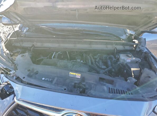 5TDFARAHXMS010988 2021 TOYOTA HIGHLANDER HYBRID Silver Vista del compartimento del motor