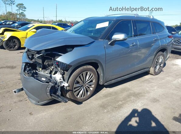 5TDFZRAH0NS104730 2022 TOYOTA HIGHLANDER Blue Przód lewy