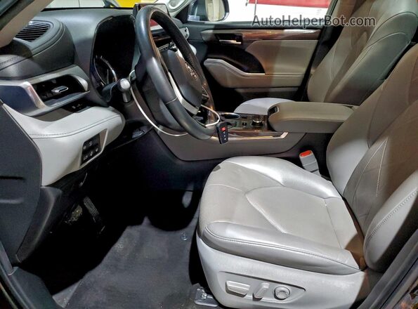 5TDFZRBH5NS184850 2022 TOYOTA HIGHLANDER Black Вид салону спереду