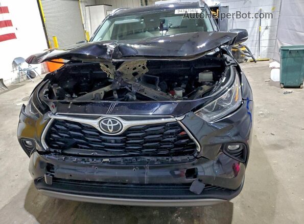 5TDFZRBH5NS184850 2022 TOYOTA HIGHLANDER Black Вид спереду