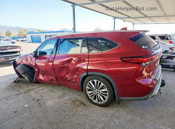 5TDFZRBH6MS120203 2021 TOYOTA HIGHLANDER Burgundy Rear left