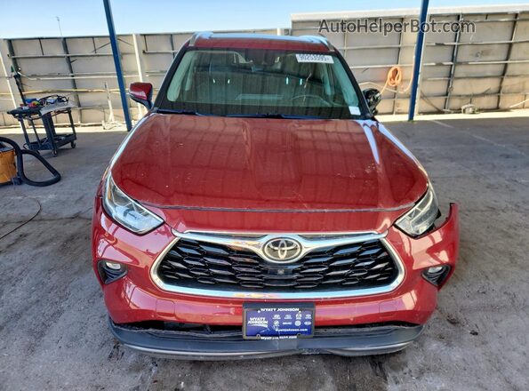 5TDFZRBH6MS120203 2021 TOYOTA HIGHLANDER Burgundy Front view