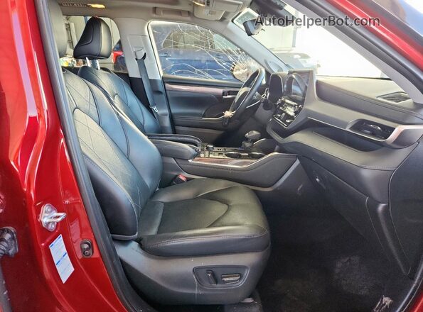 5TDFZRBH6MS120203 2021 TOYOTA HIGHLANDER Burgundy Front interior view
