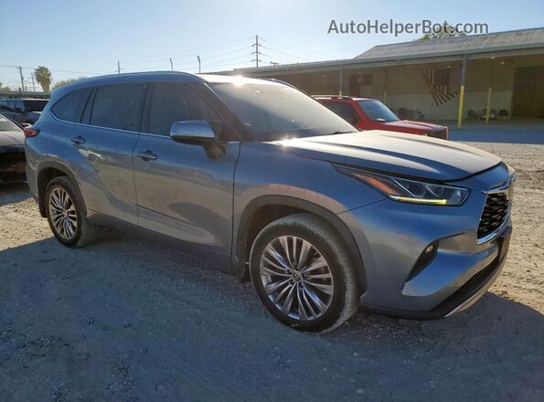 5TDFZRBH8LS050637 2020 TOYOTA HIGHLANDER Silver Delantero derecho