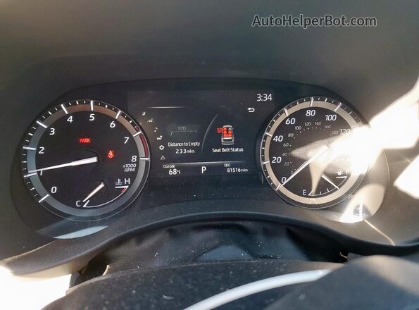 5TDFZRBH8LS050637 2020 TOYOTA HIGHLANDER Silver Vista del cuadro de instrumentos