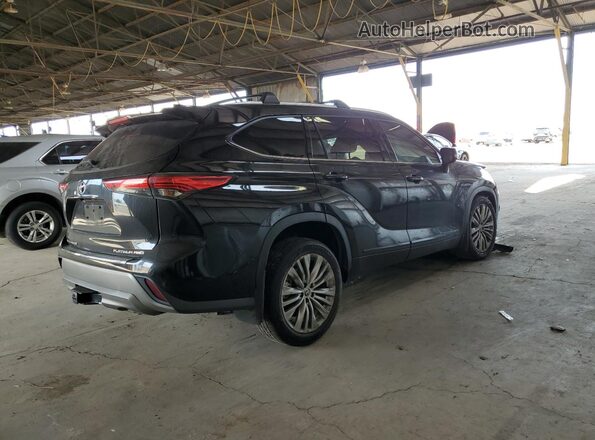 5TDFZRBH8NS209952 2022 TOYOTA HIGHLANDER Black Tył prawy
