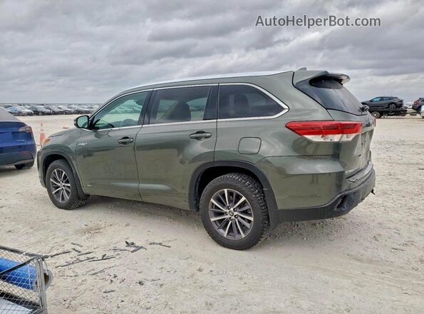 5TDJGRFH5JS040588 2018 TOYOTA HIGHLANDER HYBRID Green 