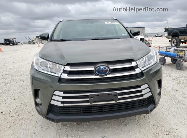 5TDJGRFH5JS040588 2018 TOYOTA HIGHLANDER HYBRID Green 