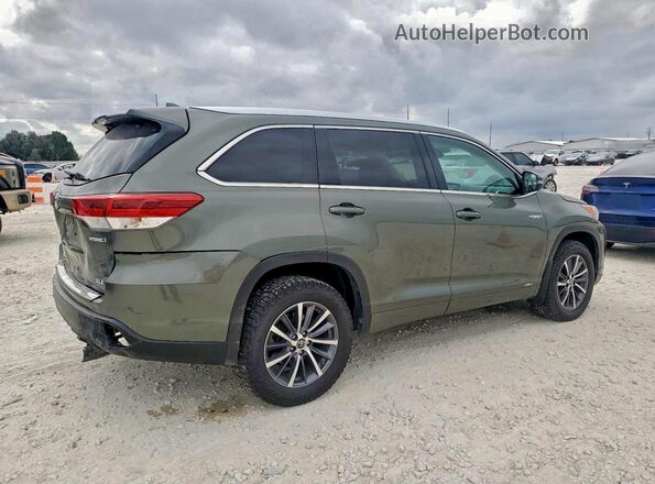 5TDJGRFH5JS040588 2018 TOYOTA HIGHLANDER HYBRID Green 