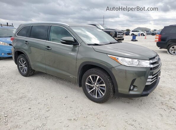 5TDJGRFH5JS040588 2018 TOYOTA HIGHLANDER HYBRID Green 