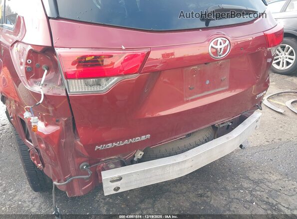 5TDJZRFH7JS547177 2018 TOYOTA HIGHLANDER Burgundy 