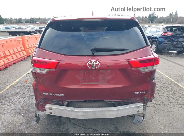 5TDJZRFH7JS547177 2018 TOYOTA HIGHLANDER Burgundy 