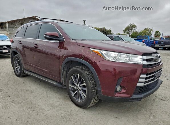5TDKZRFH0JS257786 2018 TOYOTA HIGHLANDER Burgundy 
