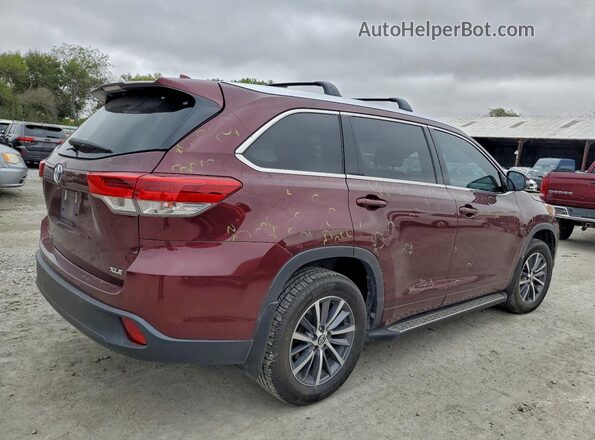 5TDKZRFH0JS257786 2018 TOYOTA HIGHLANDER Burgundy 