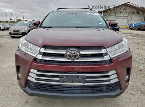 5TDKZRFH0JS257786 2018 TOYOTA HIGHLANDER Burgundy 