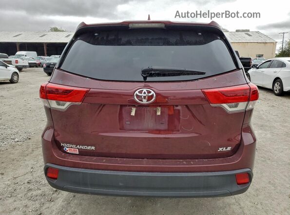 5TDKZRFH0JS257786 2018 TOYOTA HIGHLANDER Burgundy 