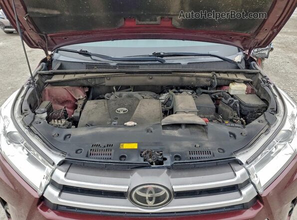 5TDKZRFH0JS257786 2018 TOYOTA HIGHLANDER Burgundy 