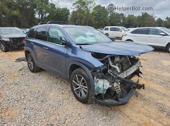 5TDKZRFHXJS247623 2018 TOYOTA HIGHLANDER Blue 