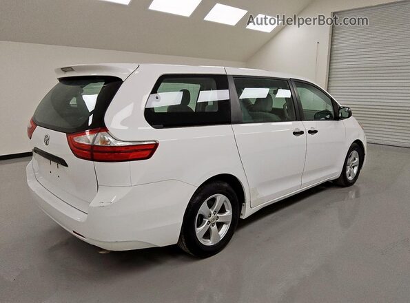 5TDZK3DC5GS700871 2016 TOYOTA SIENNA White უკანა მარჯვენა