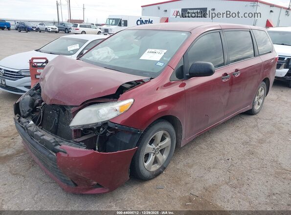 5TDZZ3DC9JS953680 2018 TOYOTA SIENNA Red 