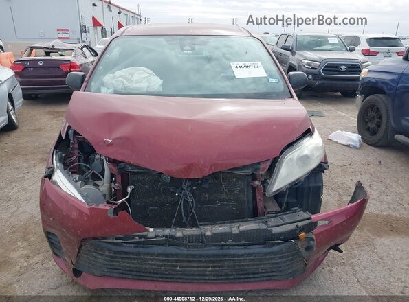 5TDZZ3DC9JS953680 2018 TOYOTA SIENNA Red 