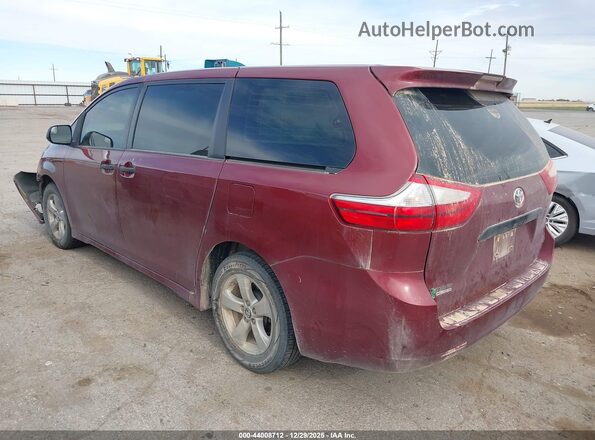 5TDZZ3DC9JS953680 2018 TOYOTA SIENNA Red 