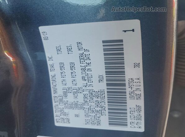5TFDW5F13KX829281 2019 TOYOTA TUNDRA Charcoal Շարժիչի բաժամունքի տեսք