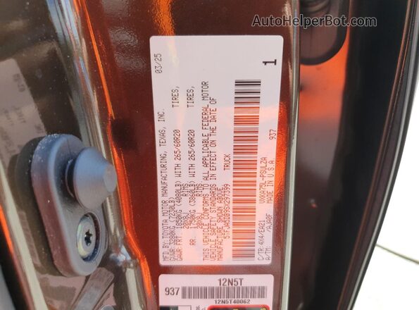 5TFJA5DB9SX297399 2025 TOYOTA LIMITED Brown Widok komory silnika