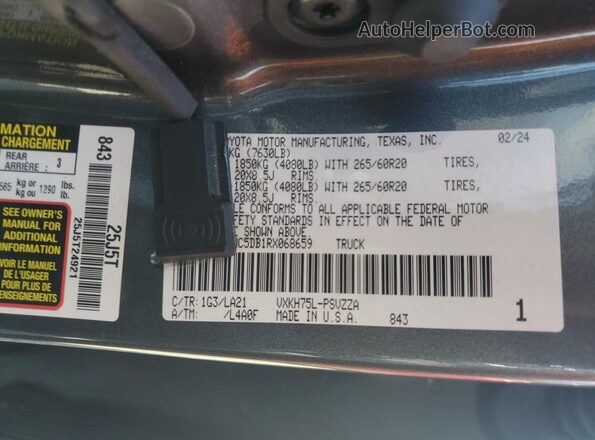 5TFWC5DB1RX068659 2024 TOYOTA LIMITED Gray Engine compartment view